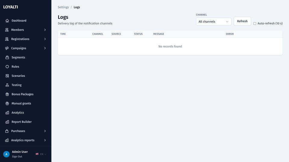 Request logs