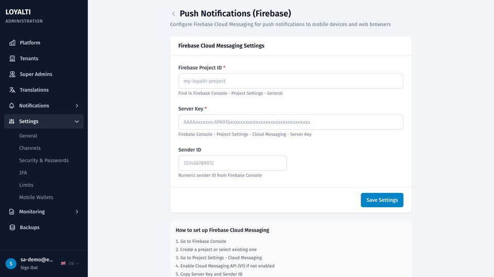 Push notifications