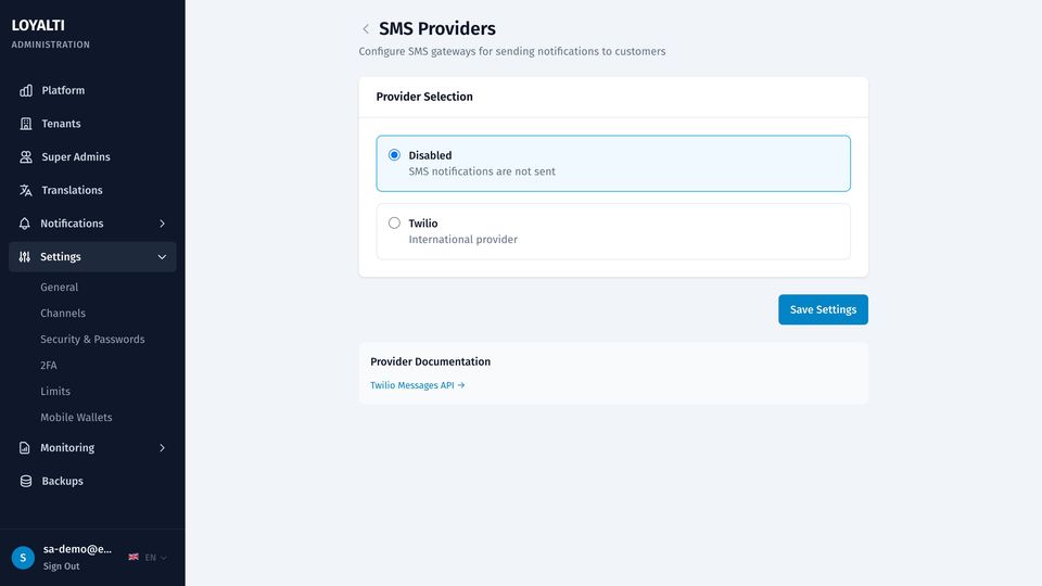 SMS providers