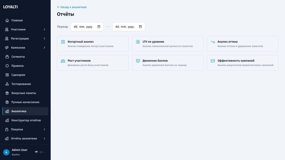 Каталог отчётов